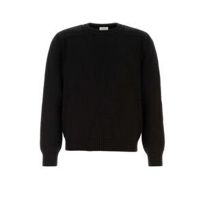 Saint Laurent Men Black Cotton Sweater